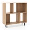 Costway Open Shelf Bookcase Mid Century Modern Cube Bookshelf with 4 Compartments Natural/White/Black